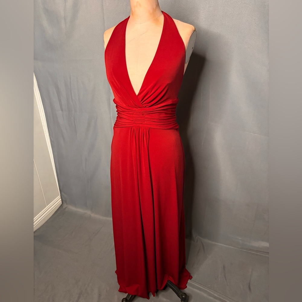BCBG Vibrant Red Backless Dress